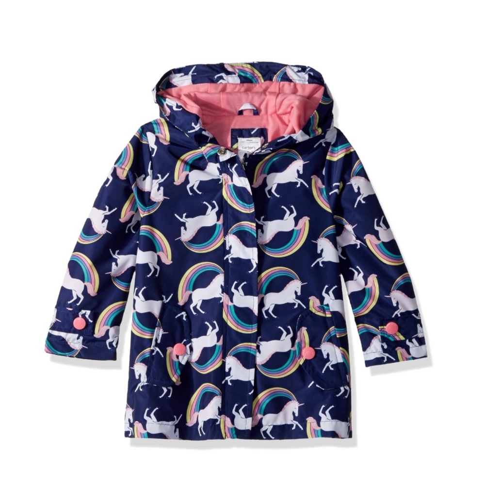 Carter's Unicorn Rainbow Rain Jacket, 4